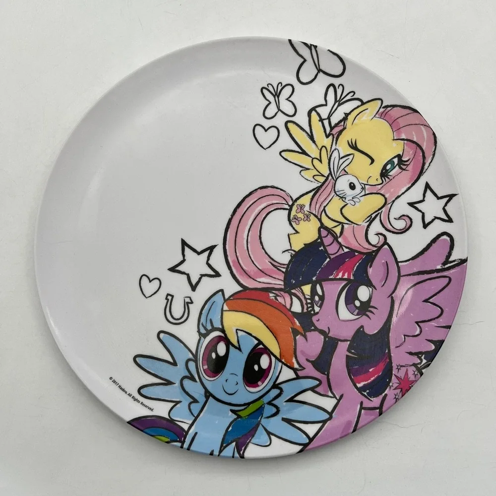 Zak Designs My Little Pony 9pc Melamine Set Plates Bowls Cups 2017 Hasbro Kids